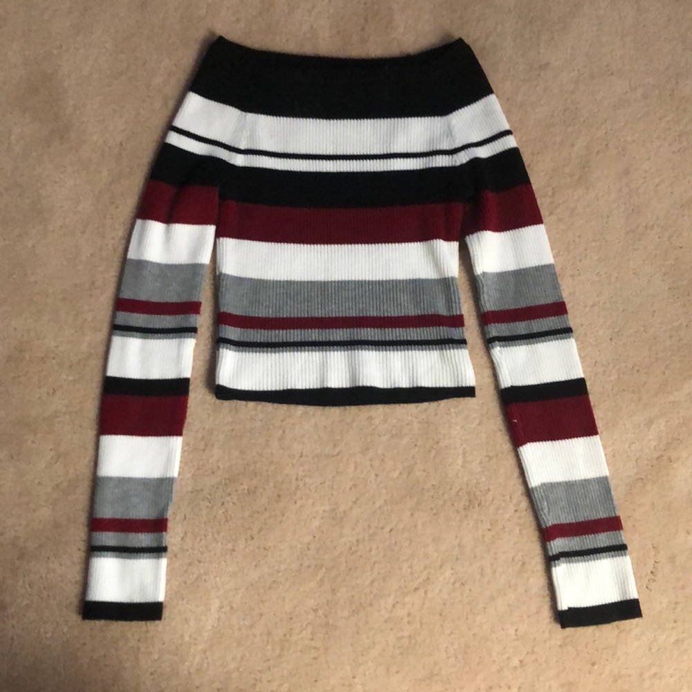 Striped Cropped Long Sleeve